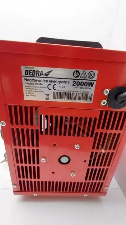 Отопитель электрический Dedra 2 кВт - DED9920 Вентилятор Обогреватель Farelka, фото 3