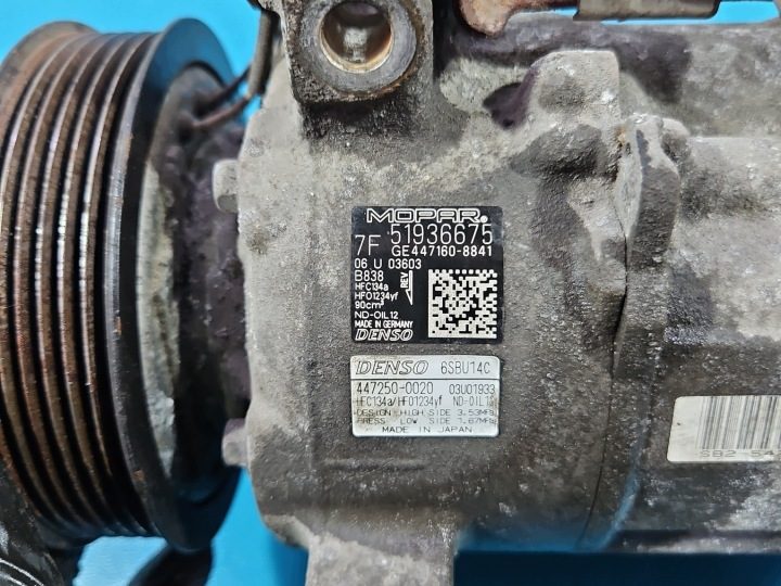 КОМПРЕССОР КОНДИЦИОНЕРА FIAT 500X 1,6 16V 51936675 447160-8841 447, фото 4