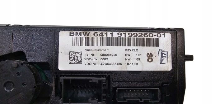 BMW E81 E82 E87 E88 E90 E93 панель управления обдува кондиционера 9199260, фото 7