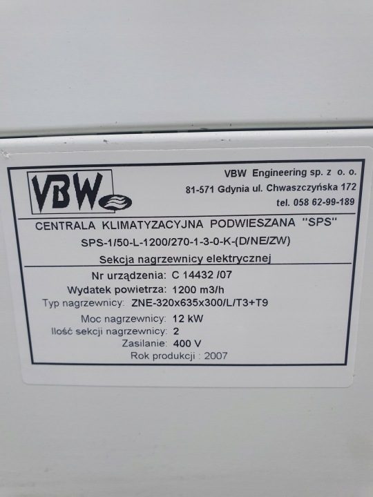Отопитель вентиляция 1200m VBW SPS 12 кВт Nr501, фото 9