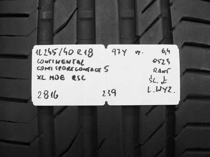 Шина летняя Continental ContiSportContact 5 245/40R18 97 Y защита диска, Run Flat, усилитель (XL) MOE - Mercedes-Benz, фото 11