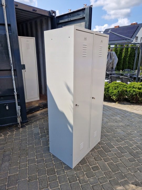 Шкаф РАБОЧИЙ для одежды металлический pracownicza двухдверный 180x60x50cm Mega-M, фото 3
