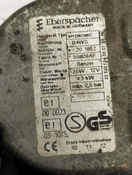 WEBASTO АВТОНОМНЫЙ ОТОПИТЕЛЬ EBERSPAECHER HYDRONIC B4WS, фото 12