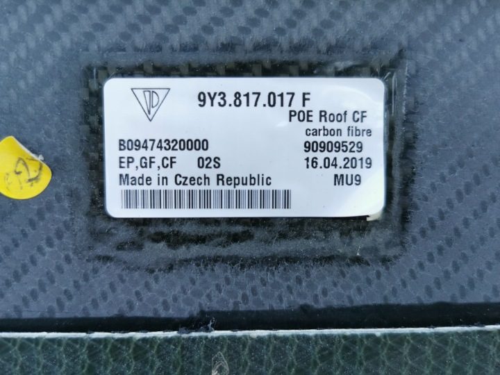 PORSCHE CAYENNE КУПЕ 9Y 9Y3 КРЫША КАРБОН 9Y3817017F 9Y3817017, фото 14