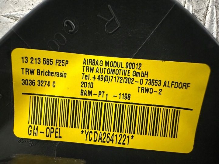 OPEL CORSA D ПОДУШКА В СИДЕНЬЕ ПРАВОЕ 13213585, фото 16