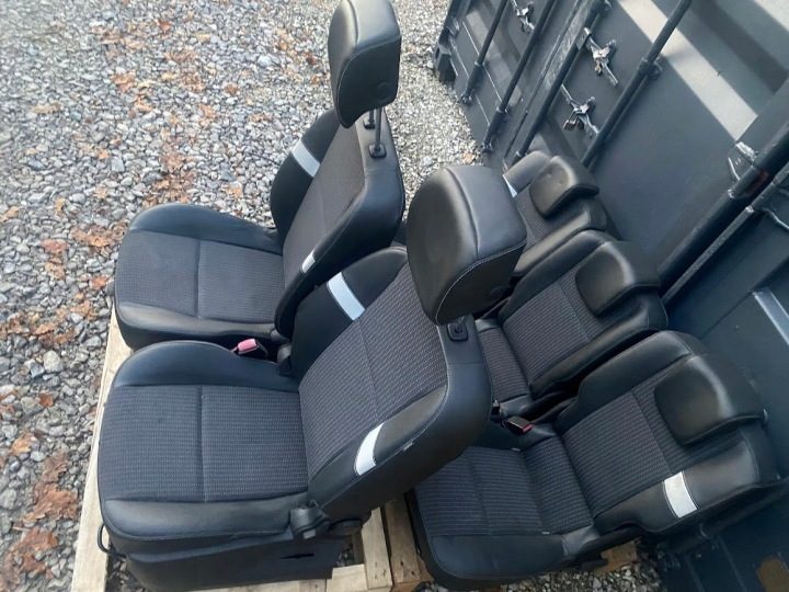 СИДЕНЬЯ ПЕРЕДНИЕ ЗАДНИЕ RENAULT SCENIC 3 III ПОЛУКОЖА, фото 3