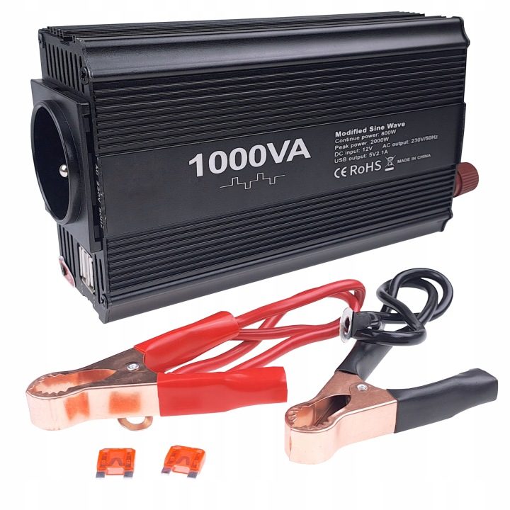 Преобразователь автомобильный инвертор напряжения DC/AC 12V 230V 800W | SinMod, фото 1