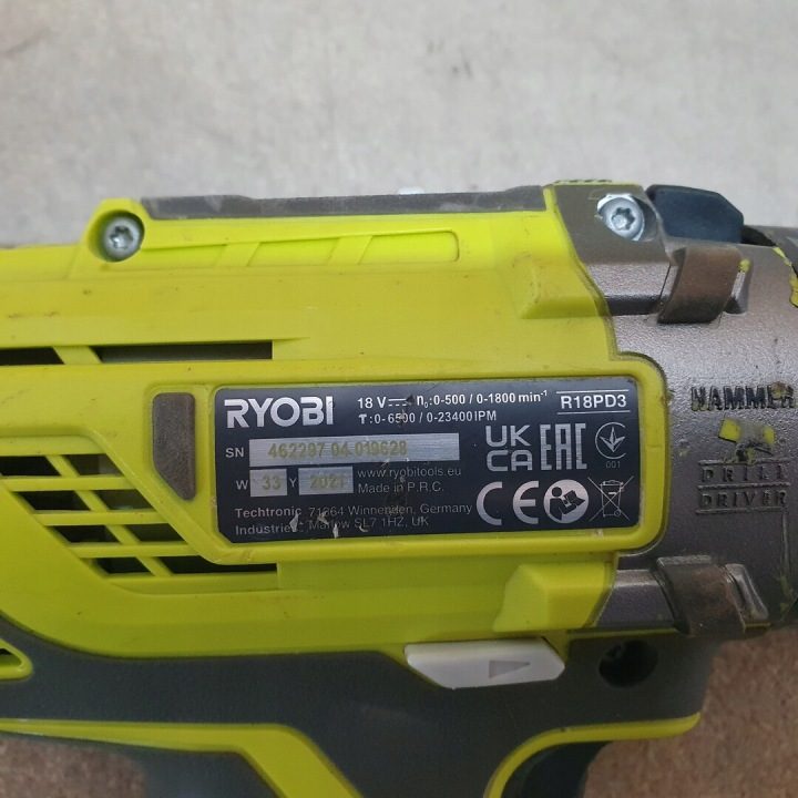 Комплект инструментов Ryobi дрель-шуруповерт и шлифмашина 2 шт., фото 7