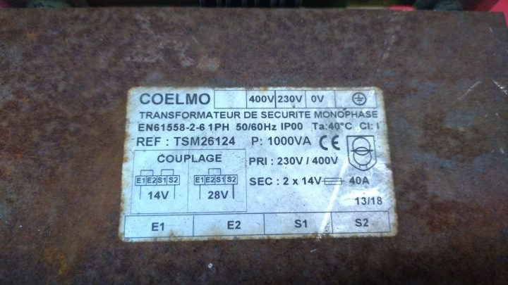 Трансформатор Coelmo TSM26124 Relec Froid TR10 № 326/112, фото 2