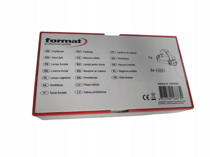 FORMAT Налобный фонарь LED 350lm 3xAAA, фото 2