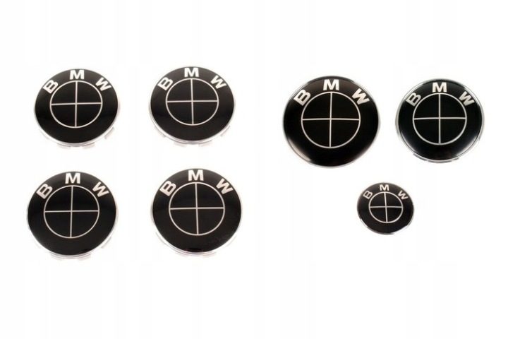 КОМПЛЕКТ ЗНАЧОК ZNACZKI EMBLEMATY FULL BLACK ЧЕРНЫЙ BMW X5 E53 E65, фото 1