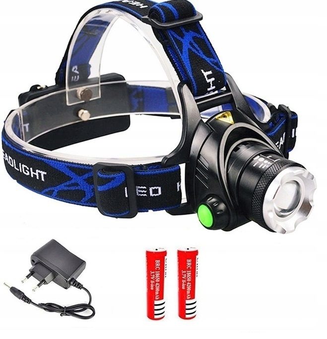НАЛОБНЫЙ ФОНАРЬ LED ЗУМ CREE XM-L T6, фото 1