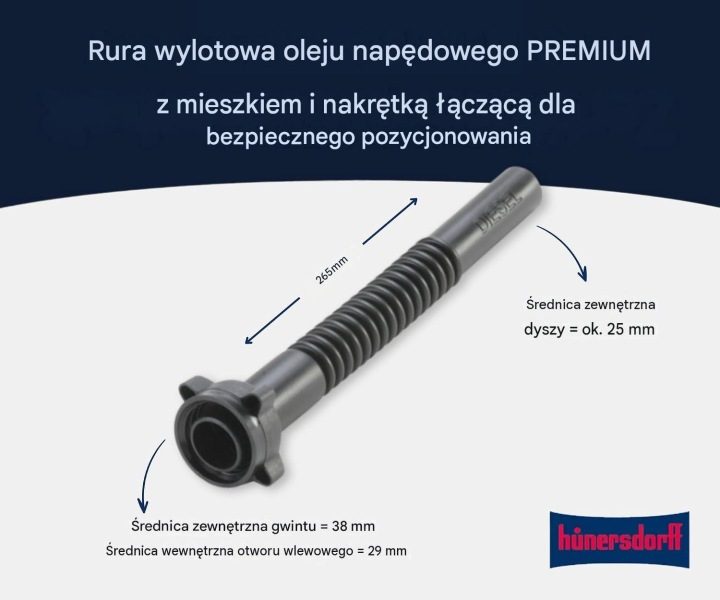 Hünersdorff Труба wylotowa Premium, масло приводное., фото 2