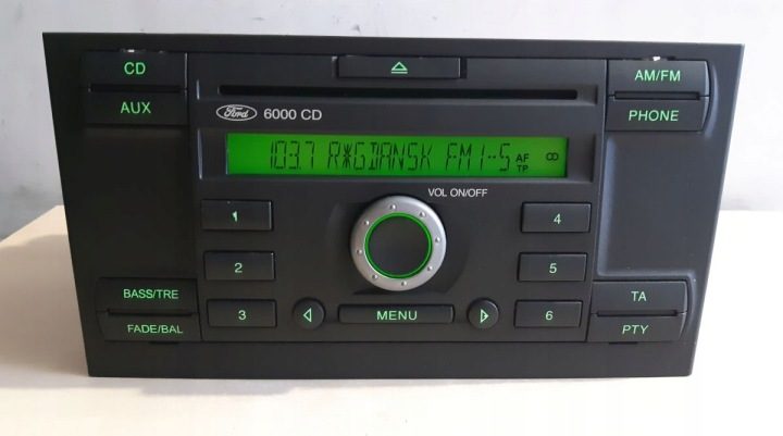 МАГНИТОЛА CD 6000 FORD MONDEO MK3 РЕСТАЙЛИНГ + КОД, фото 1