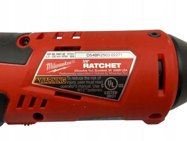 Ключ трещотка Milwaukee 12V 3/8" 40 Н·м, фото 4