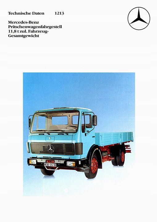 ПРОСПЕКТ MERCEDES-BENZ PRITSCHENWAGENFAHRGESTELL 1213, фото 1