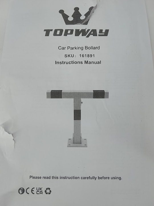 Стойка parkingowy, блокиратор parkingowa TOPWAY - 3 ключи - 430 мм, фото 2