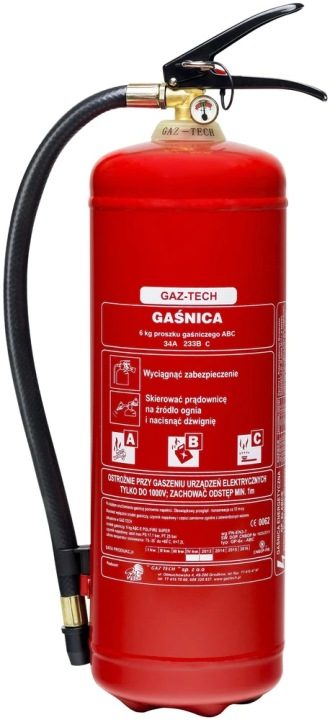 Огнетушитель порошковый Газ-TECH GP-6x ABC ES 6 кг, фото 1